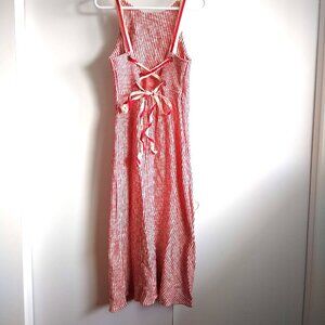 Zara lace up knit stripe maxi dress NWOT